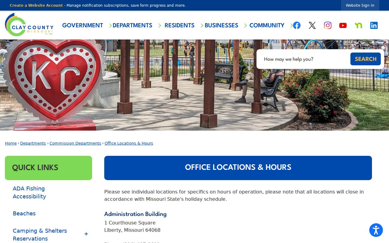 Clay County office locations and hours